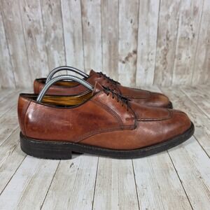 Allen Edmonds‎ Leather Dress Shoes Brown Oxford Split Toe Mens 9